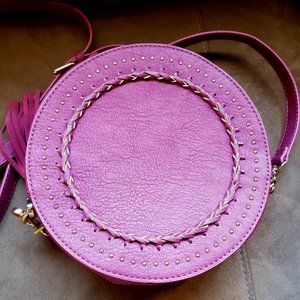Moda Luxe - Round Cross Body Bag - Maroon